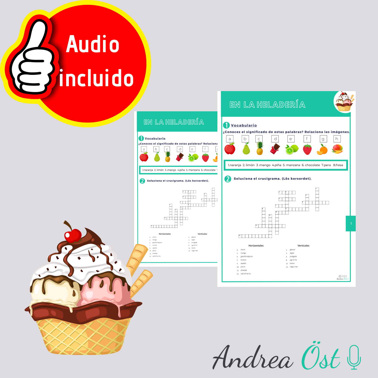 FICHA En la heladería